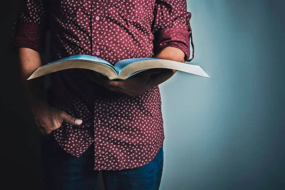 Man reading the Bible