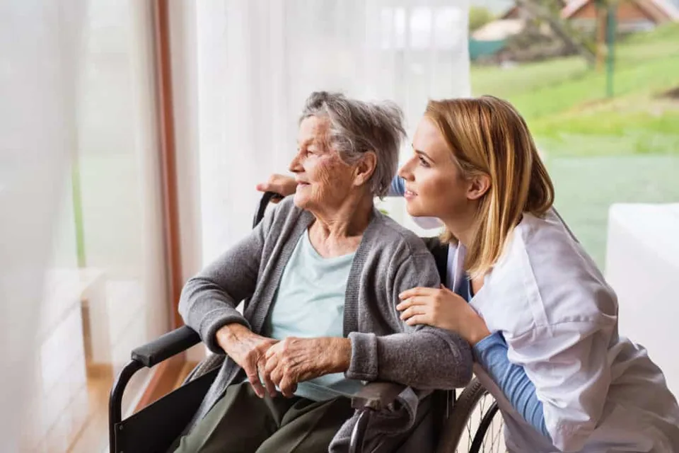 A lady and and elderly lady