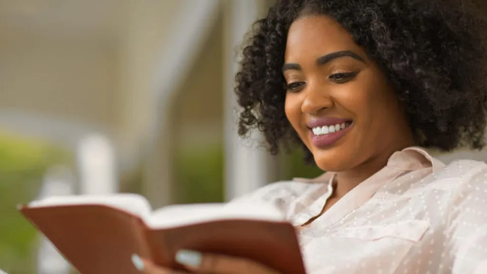 Woman reading the Bible