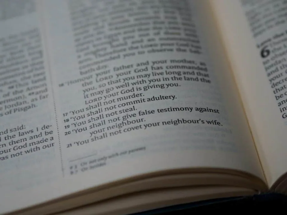 The ten commandments in the Bible