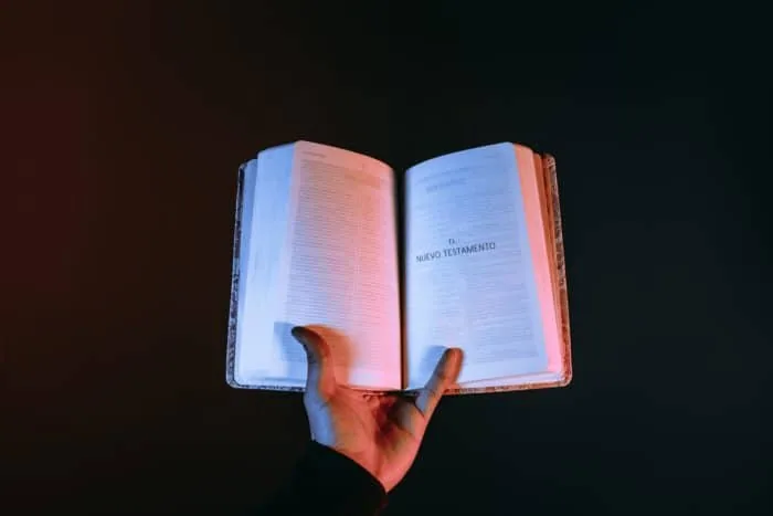 Man holding Bible