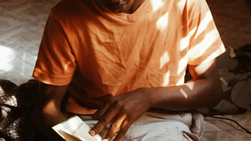 man studying Bible