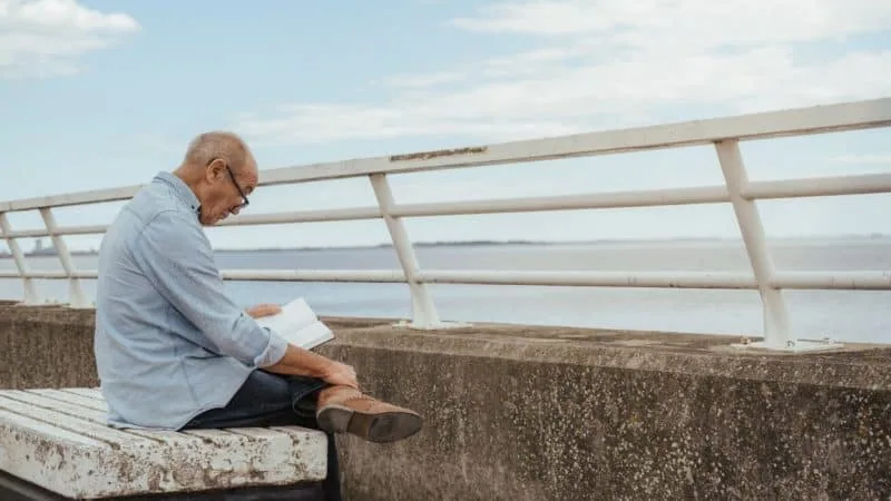 Man reading the Bible