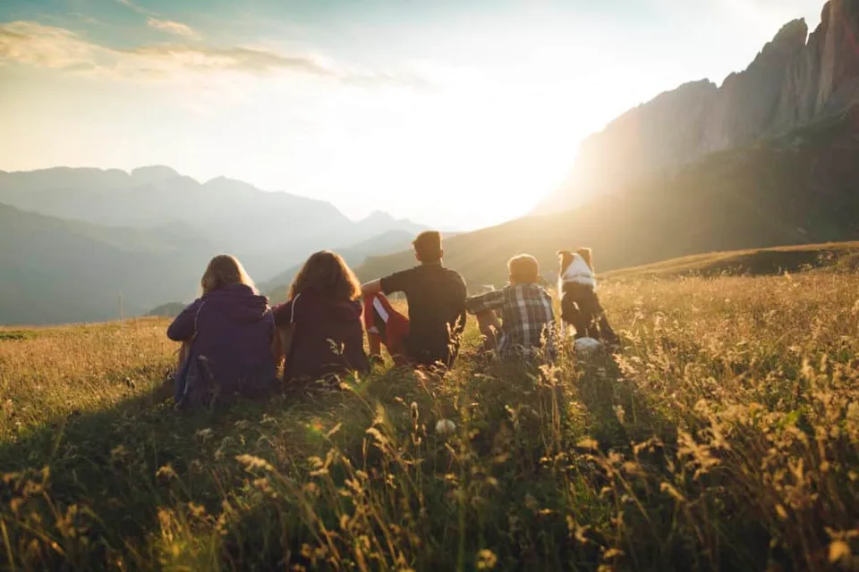 People enjoying nature