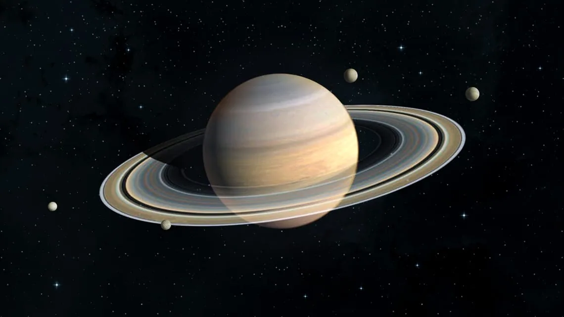 The planet Saturn