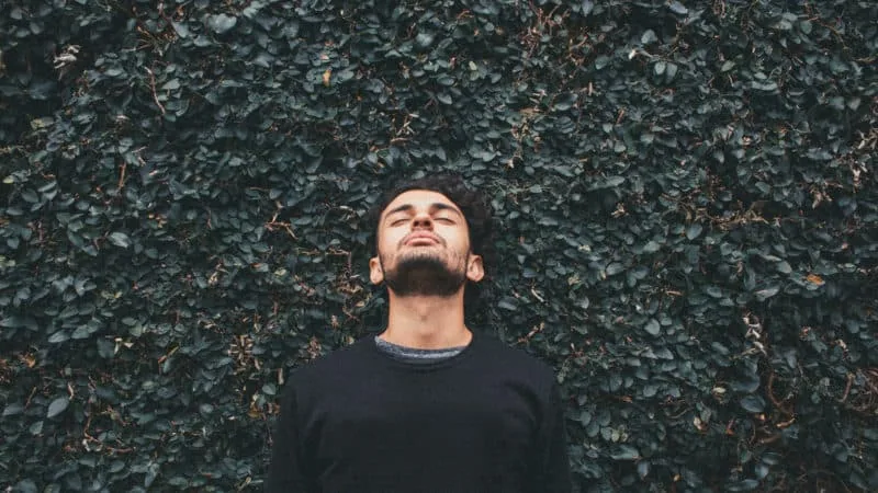 Man lying on the grass