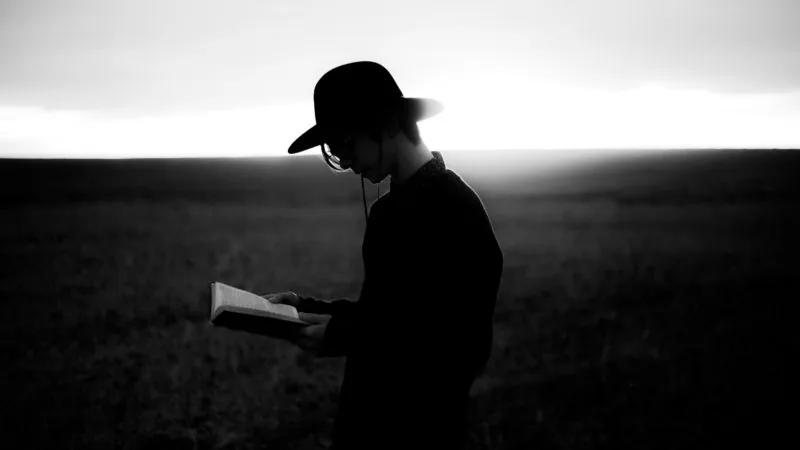 A man reading the Bible