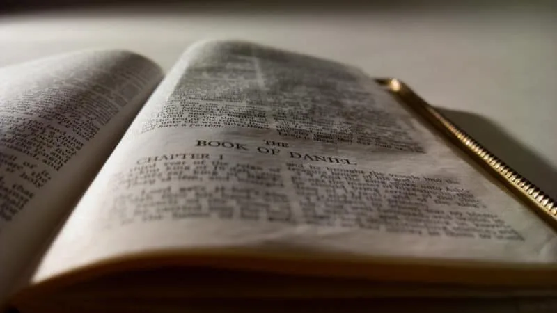 The Bible turned to the Book of Daniel