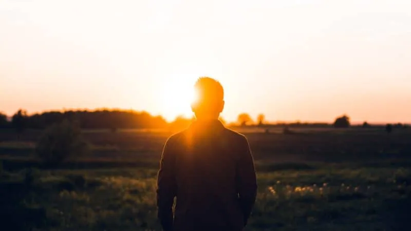 Man Looking At The Sun