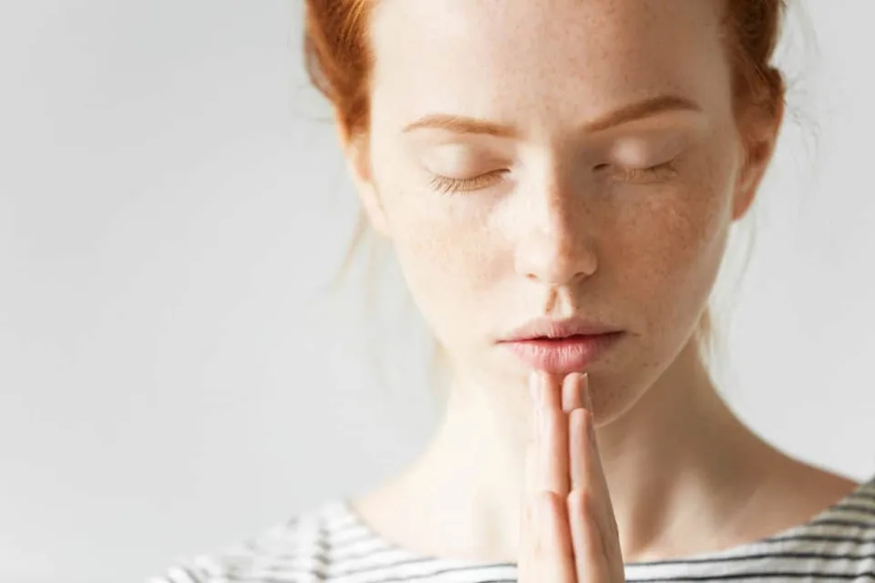 A praying woman